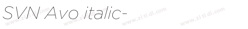 SVN Avo italic字体转换